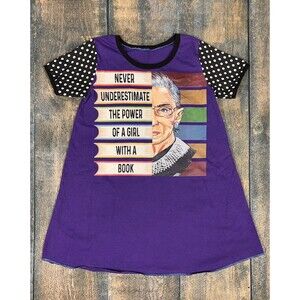 Jen Jac Designs 14/16 Never Underestimate The Power Of A Girl With A Book Dress